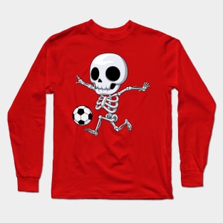 Bony Boots: The Skeleton Soccer Star Long Sleeve T-Shirt